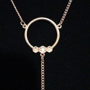 NWT Rose Gold Luv AJ Full Bloom Lariat Necklace